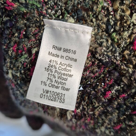 Coldwater Creek Womens Sleeveless Knit Vest S Purple Multicolor Button Front Lig - Picture 8 of 8